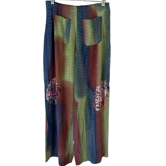Multicolor Wide Leg Pants - Picture 16 of 16